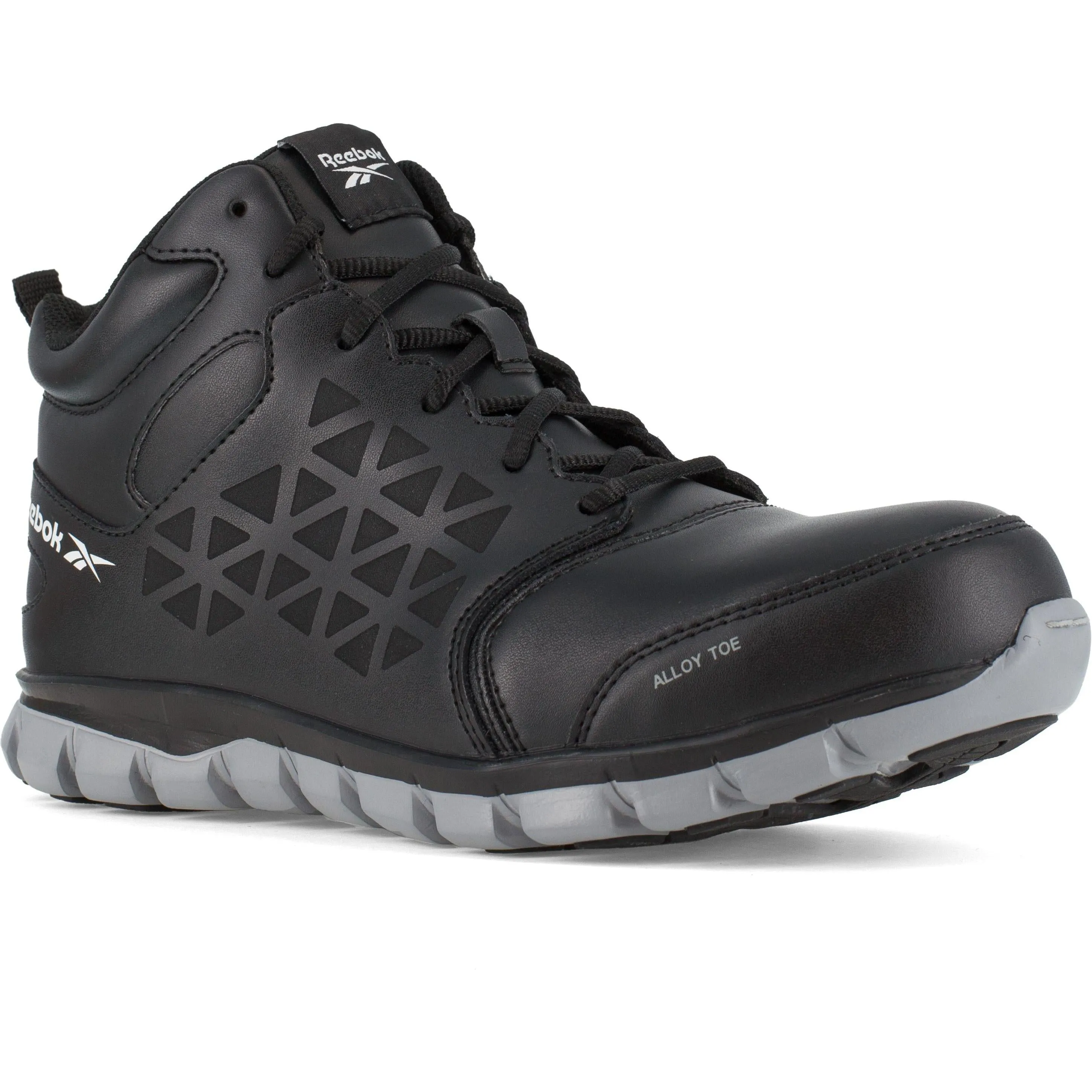 Reebok Men's Sublite Cushion Alloy Toe Athletic Work Shoe- Black- RB4142