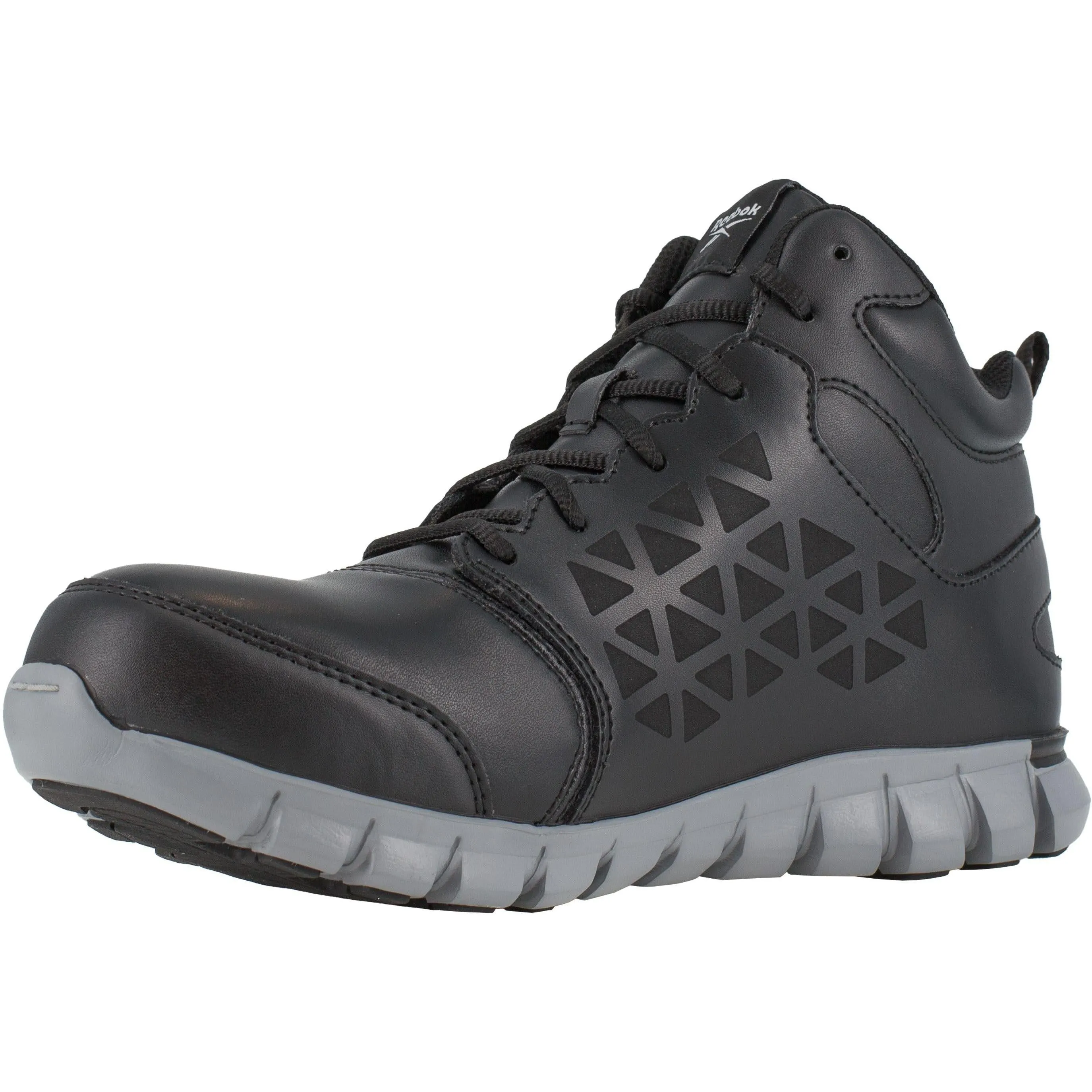 Reebok Men's Sublite Cushion Alloy Toe Athletic Work Shoe- Black- RB4142