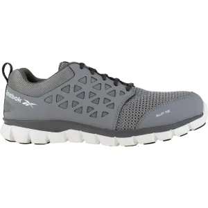 Reebok Men's Sublite Cushion Alloy Toe Athletic Work Shoe- Grey- RB4042