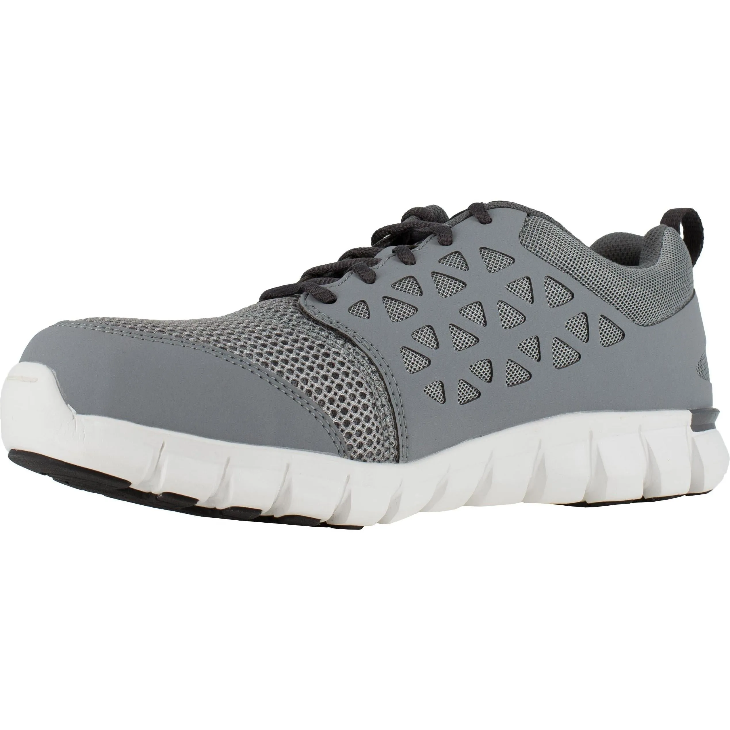 Reebok Men's Sublite Cushion Alloy Toe Athletic Work Shoe- Grey- RB4042
