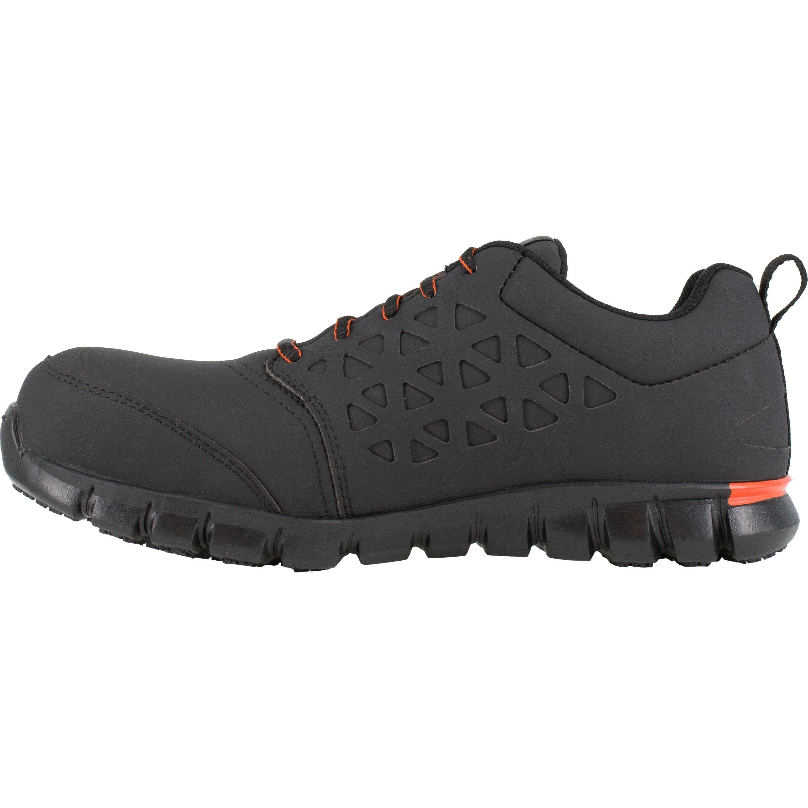 Reebok Men's Sublite Cushion Composite Toe Athletic Work Shoe- Black- RB4050