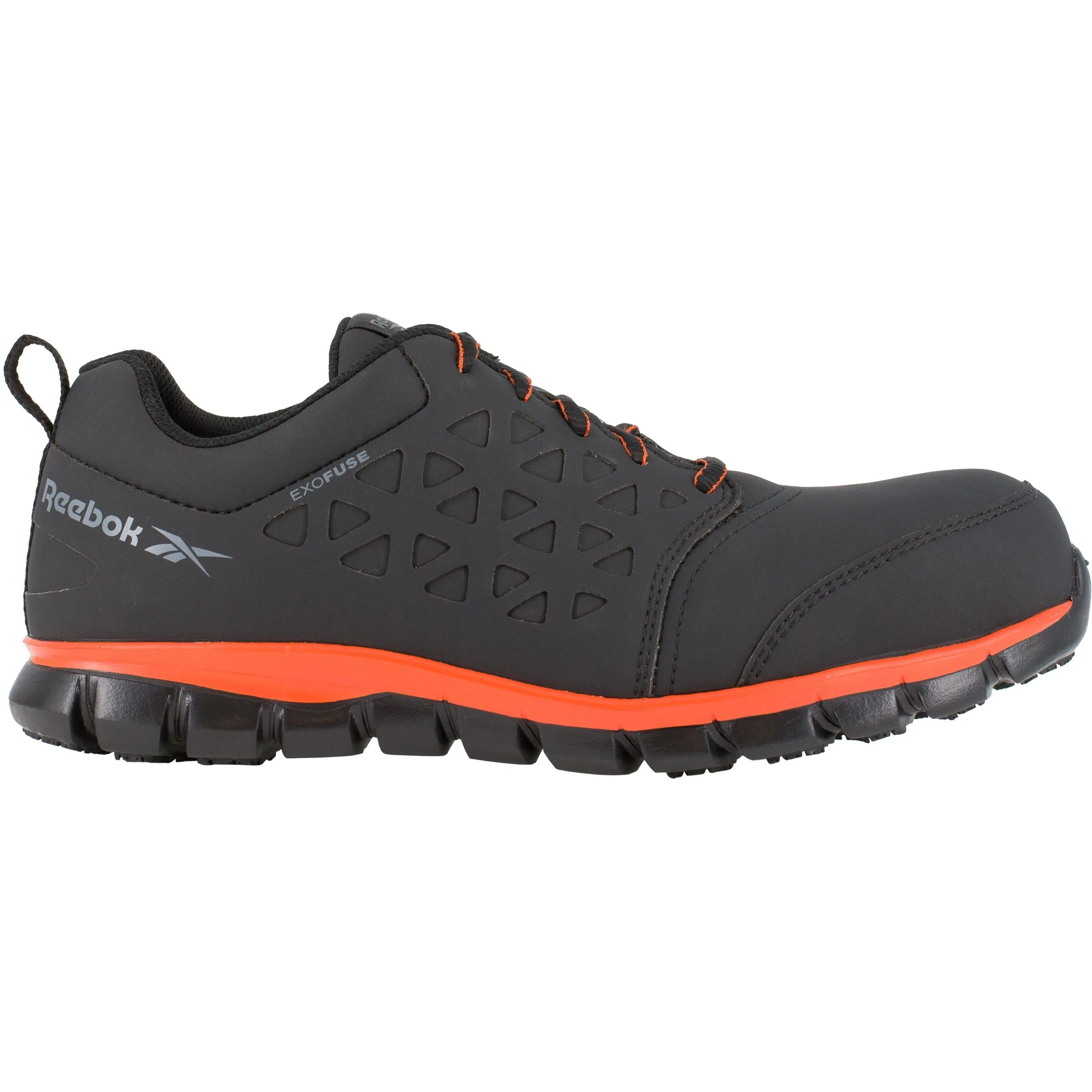 Reebok Men's Sublite Cushion Composite Toe Athletic Work Shoe- Black- RB4050