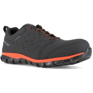 Reebok Men's Sublite Cushion Composite Toe Athletic Work Shoe- Black- RB4050