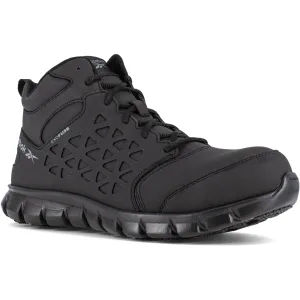 Reebok Men's Sublite Cushion Composite Toe Mid Cut Athletic Work Shoe- Black- RB4059