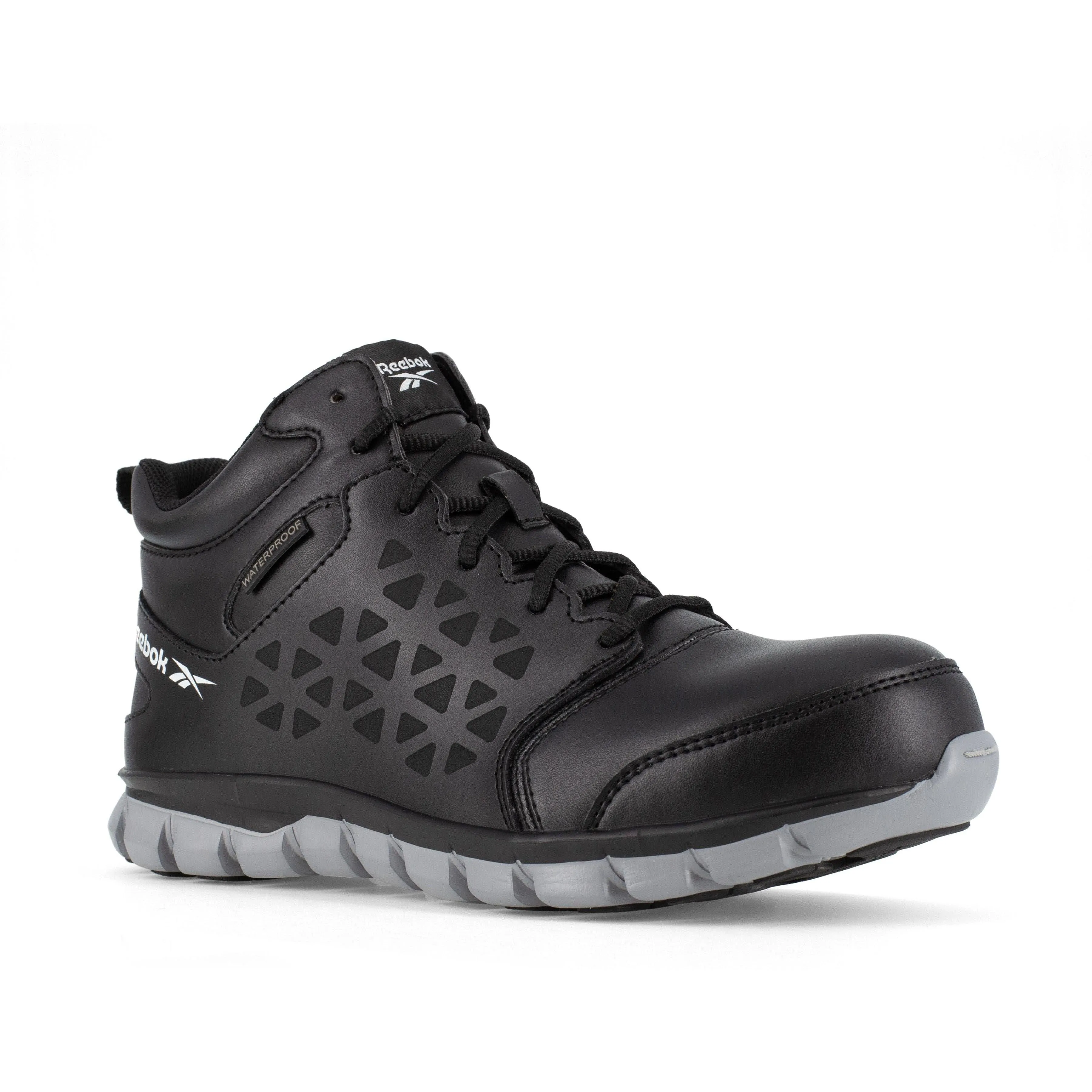 Reebok Men's Sublite Cushion Composite Toe Waterproof Athletic Work Shoe - Black - RB4144