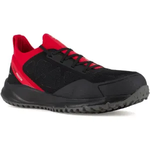 Reebok Men's Trail Running Oxford Steel Toe Terrain Work Shoe- Red- RB4093