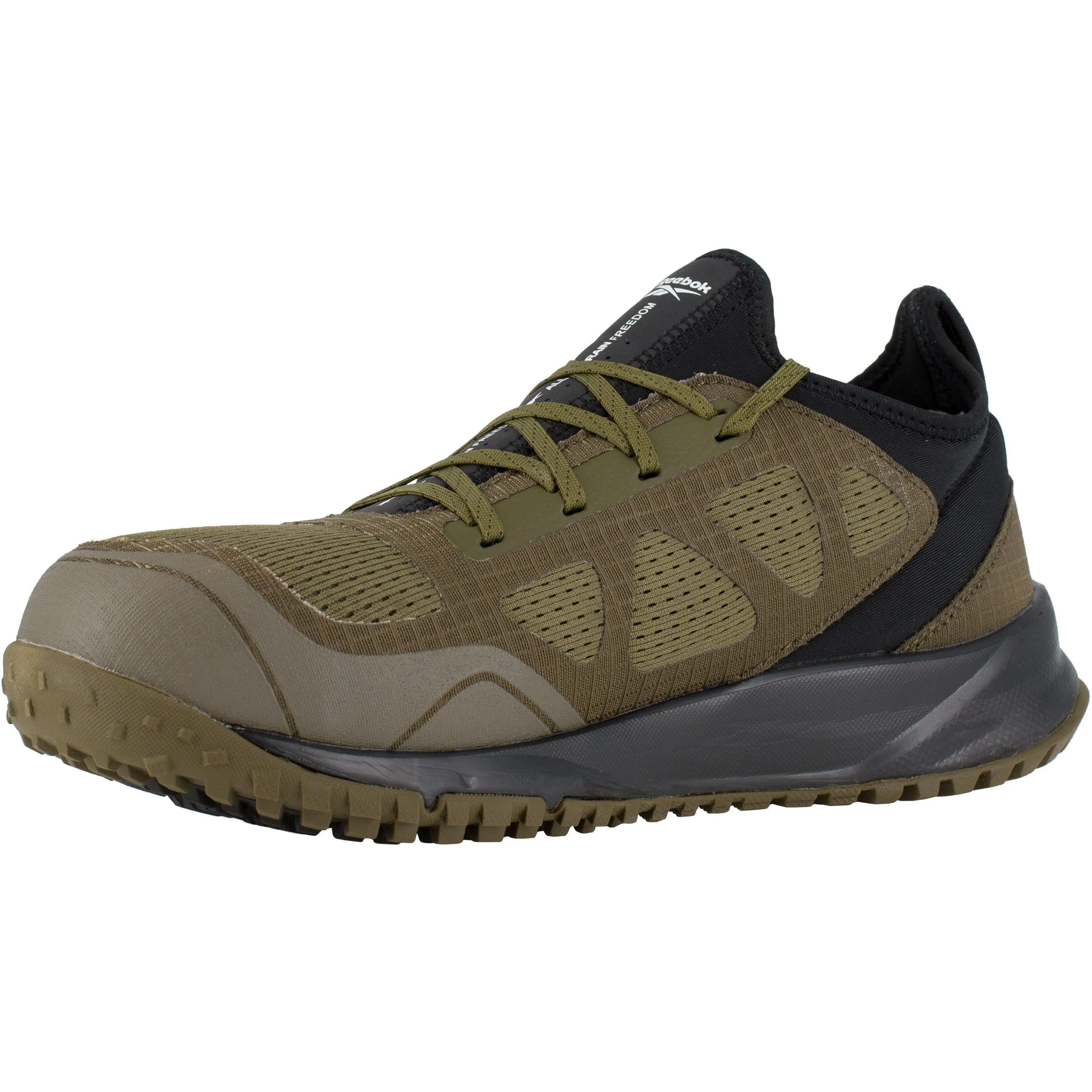 Reebok Men's Trail Running Oxford Steel Toe Terrain Work Shoe- Sage- RB4092