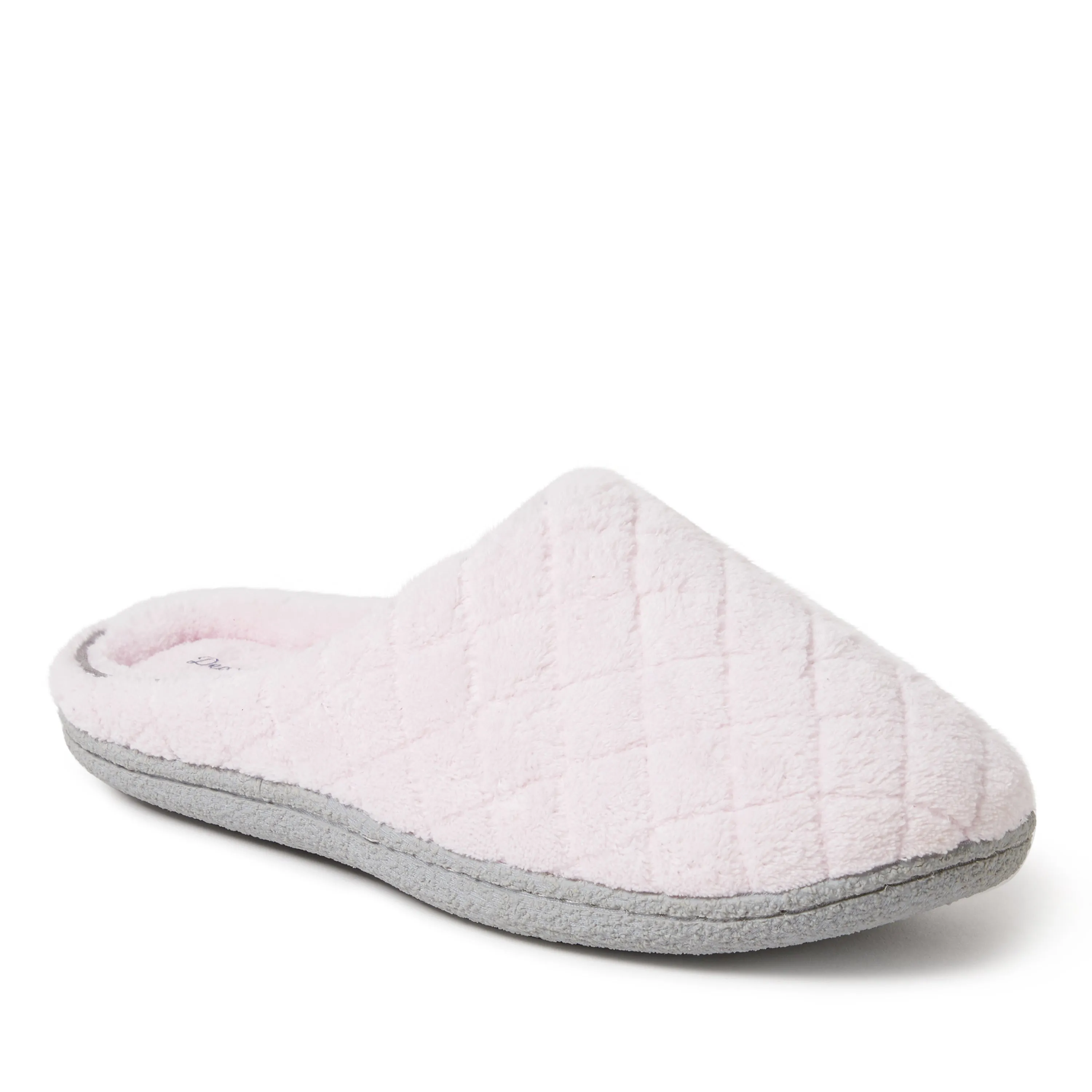Reformation Dearfoams Womens Leslie Quilted Microfiber Terry Memory Foam Clog Slipper