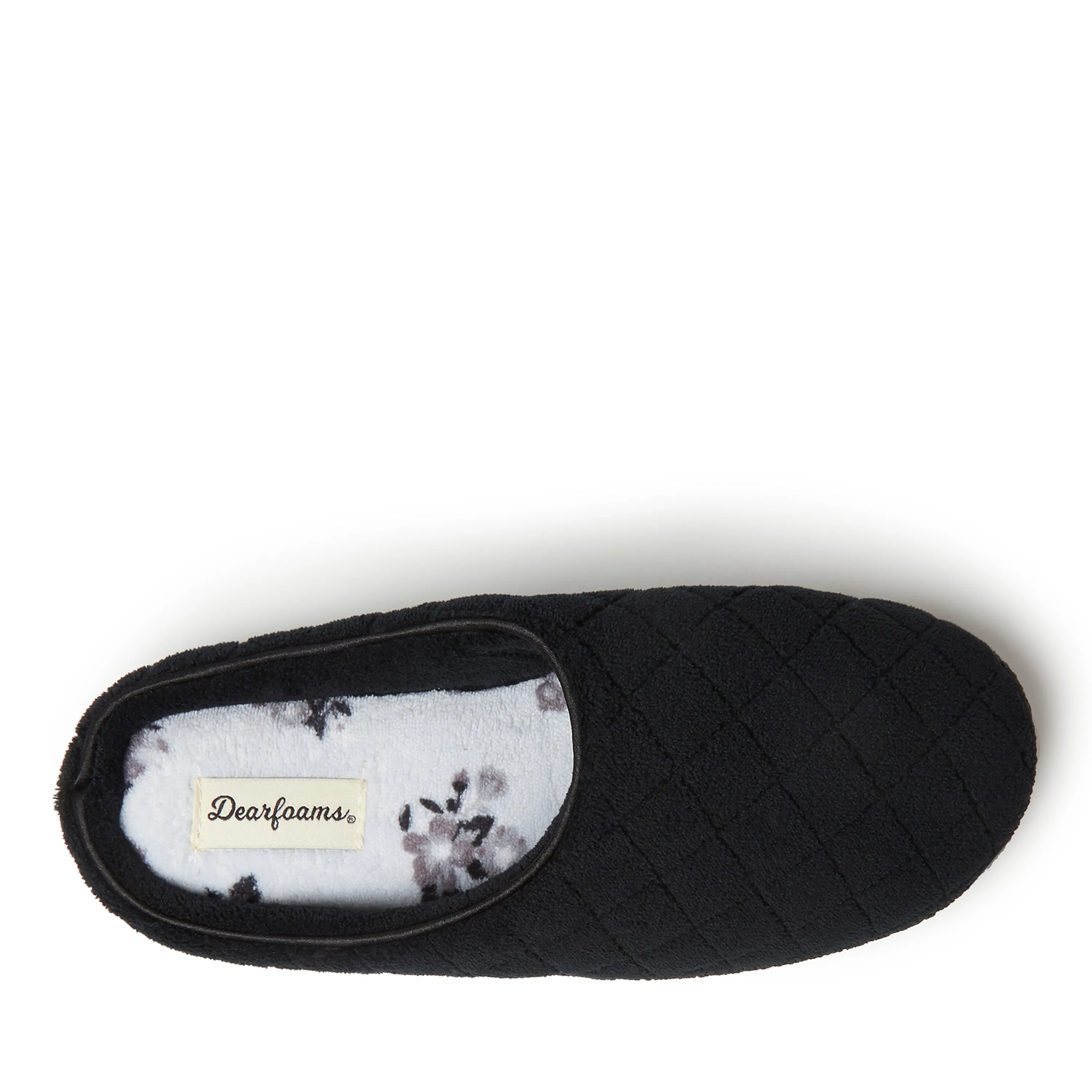 Reformation Dearfoams Womens Leslie Quilted Microfiber Terry Memory Foam Clog Slipper