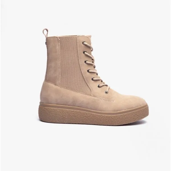 Rocket Dog AGGIE Womens Platform Zip Boots Taupe