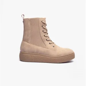 Rocket Dog AGGIE Womens Platform Zip Boots Taupe