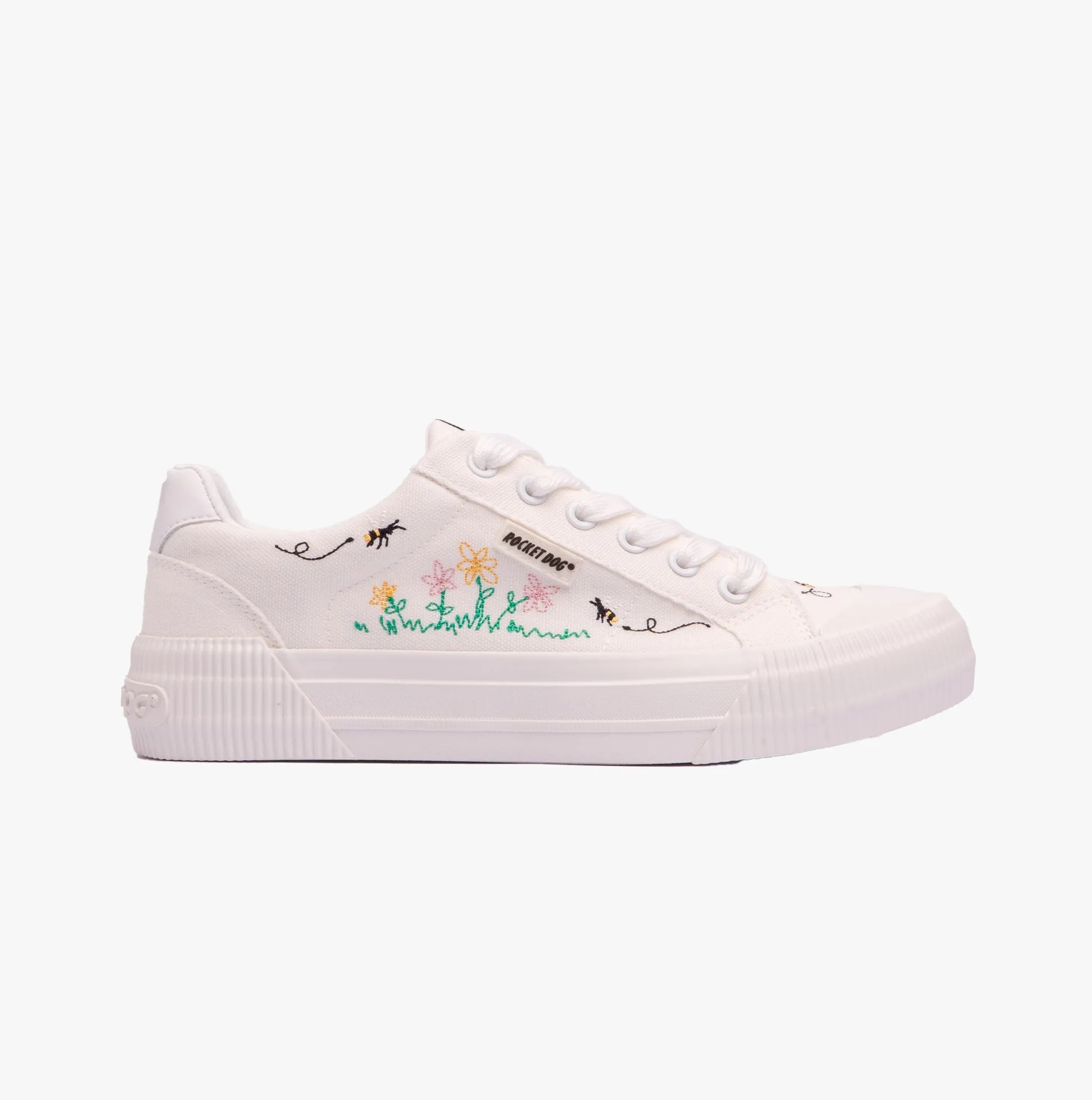Rocket Dog CHEERY EMBROIDERY 12A Womens Trainers White