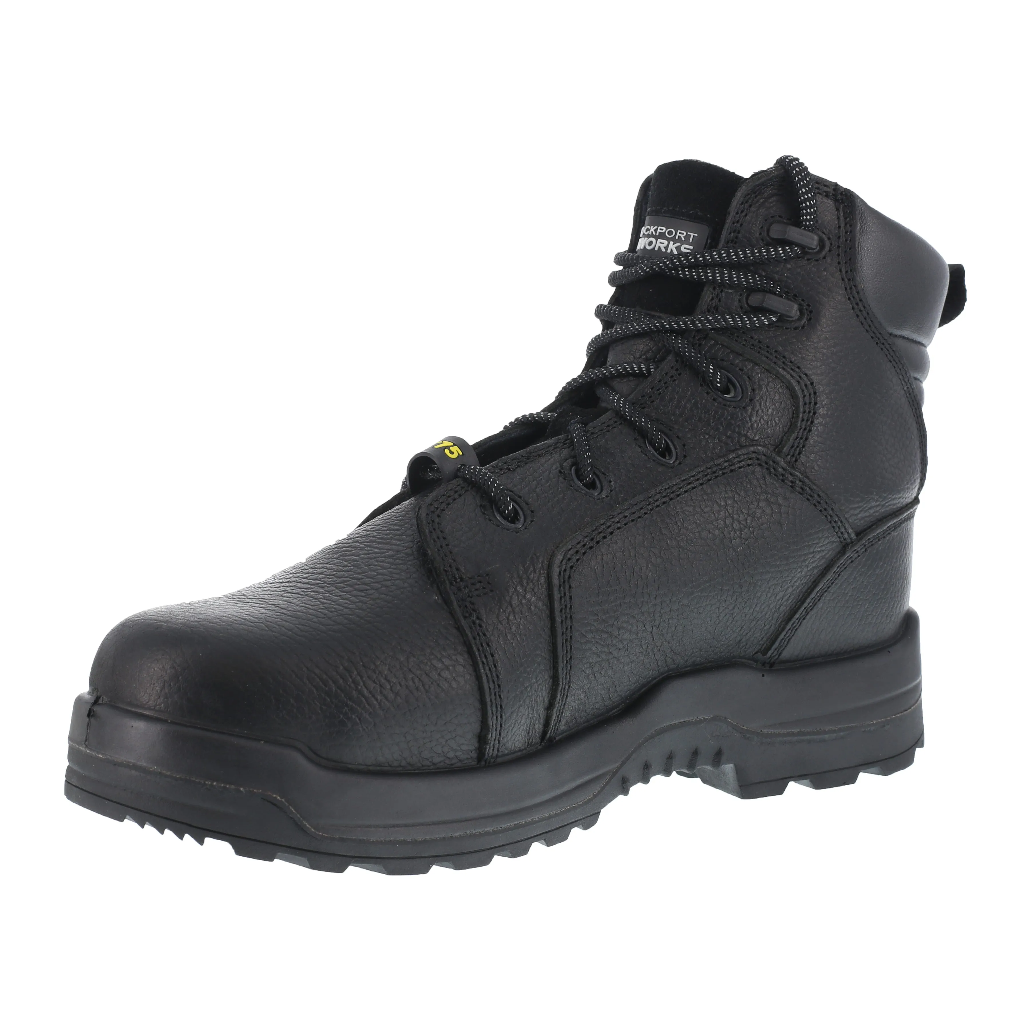 Rockport Men's More Energy 6" Plain Toe Cushguard Work Boot - Black - RK6465