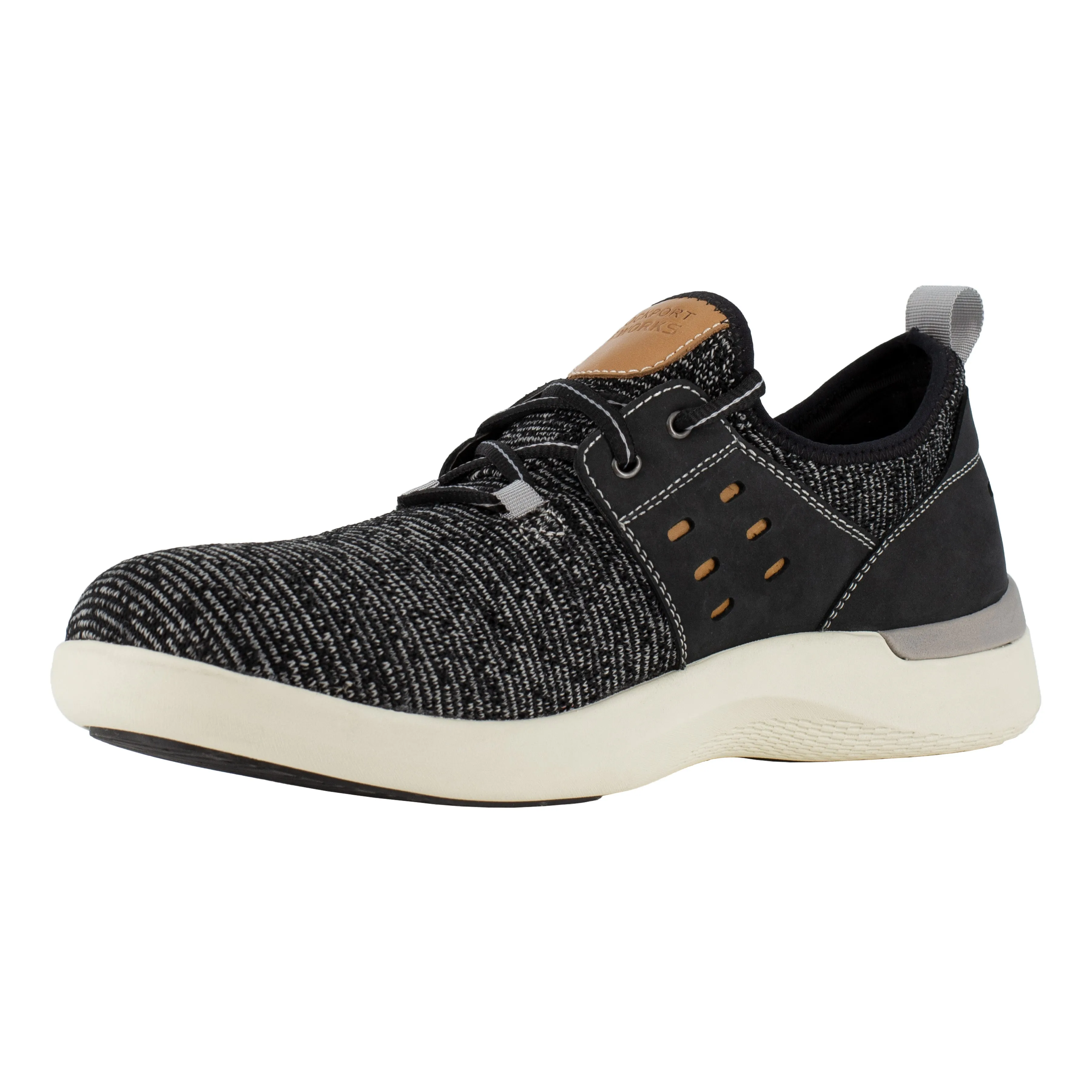 Rockport Men's TruFlex Composite Toe  Two Eye Tie Sneaker Work Shoe - Black - RK4689