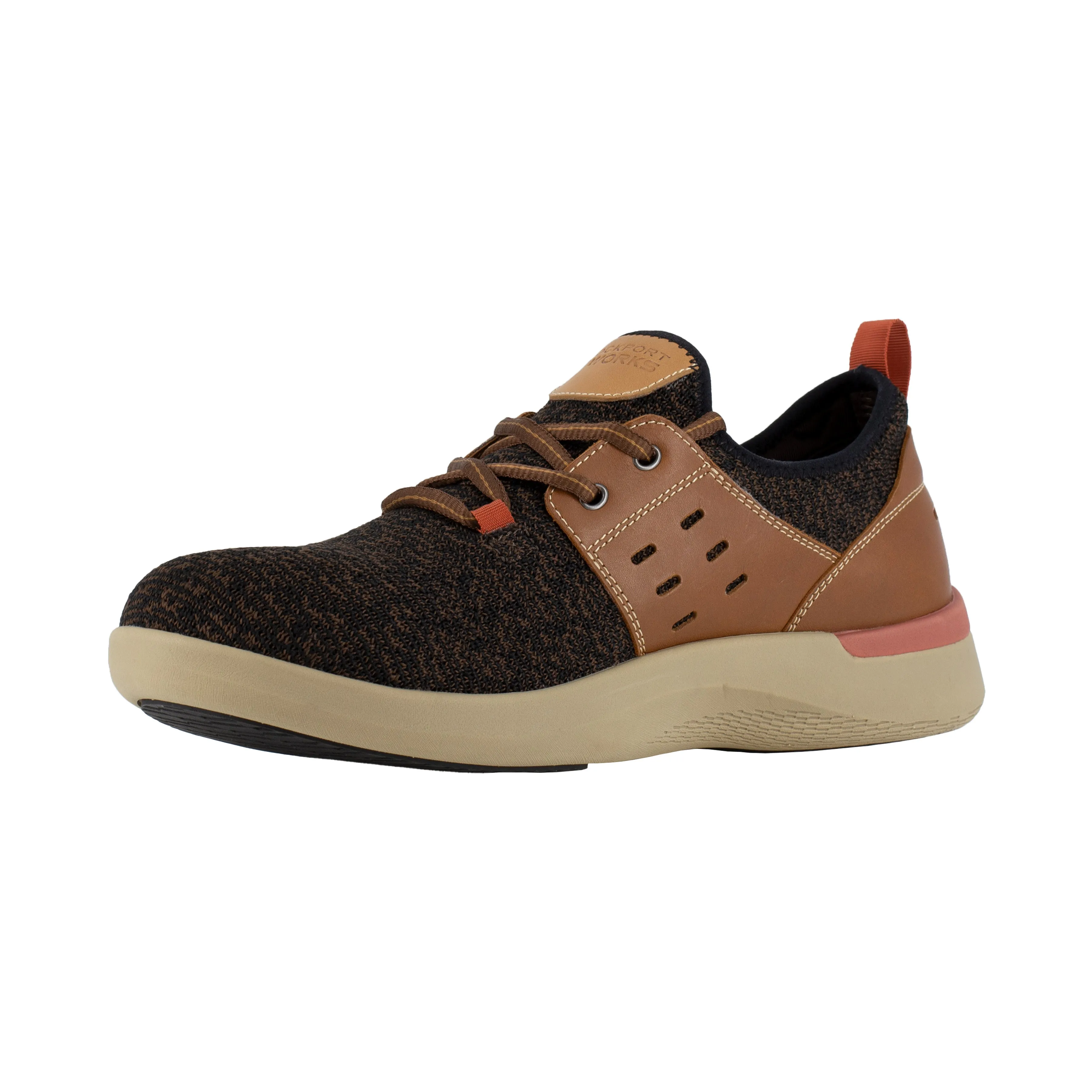 Rockport Men's TruFlex Composite Toe Two Eye Tie Sneaker Work Shoe - Brown - RK4690