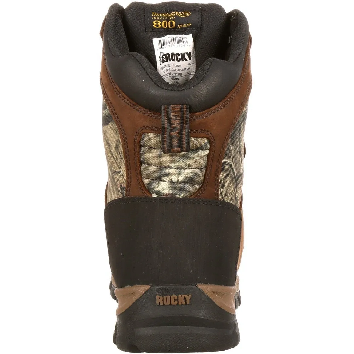 Rocky Men's Core 8" Waterproof 800G Pac Thinsulate Hunt Boot - Mossy Oak - FQ0004755