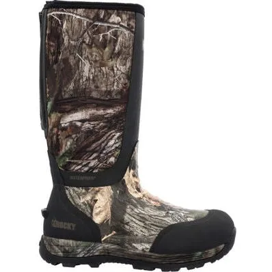 Rocky Men's Stryker Mossy Oak 16" Waterproof 800G Rubber Work Boot Golden RKS0601