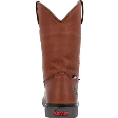 Rocky Worksmart Boots Waterproof 11" Composite Toe Pull On Work Boot - Brown - RKK0402
