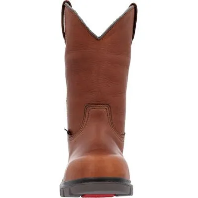 Rocky Worksmart Boots Waterproof 11" Composite Toe Pull On Work Boot - Brown - RKK0402