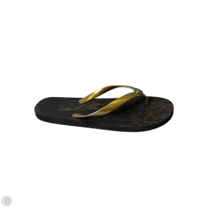Sandals Designer By Michael Kors In Brown & Gold, Size: 10