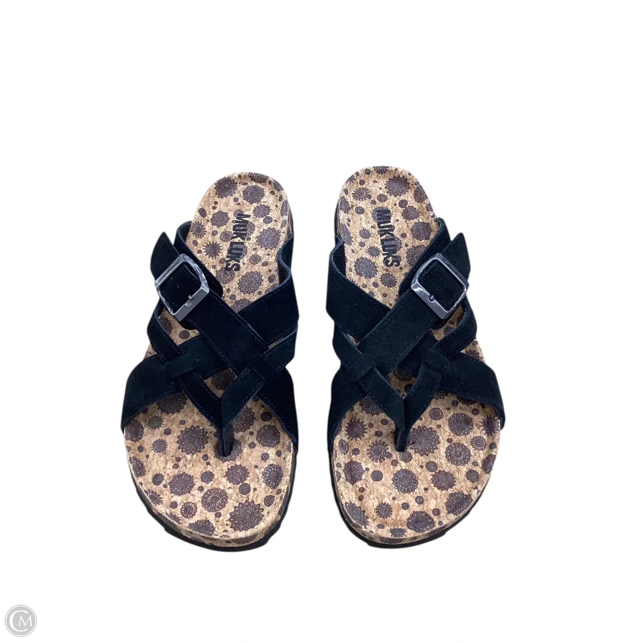 Sandals Flats By Muk Luks In Black, Size: 8