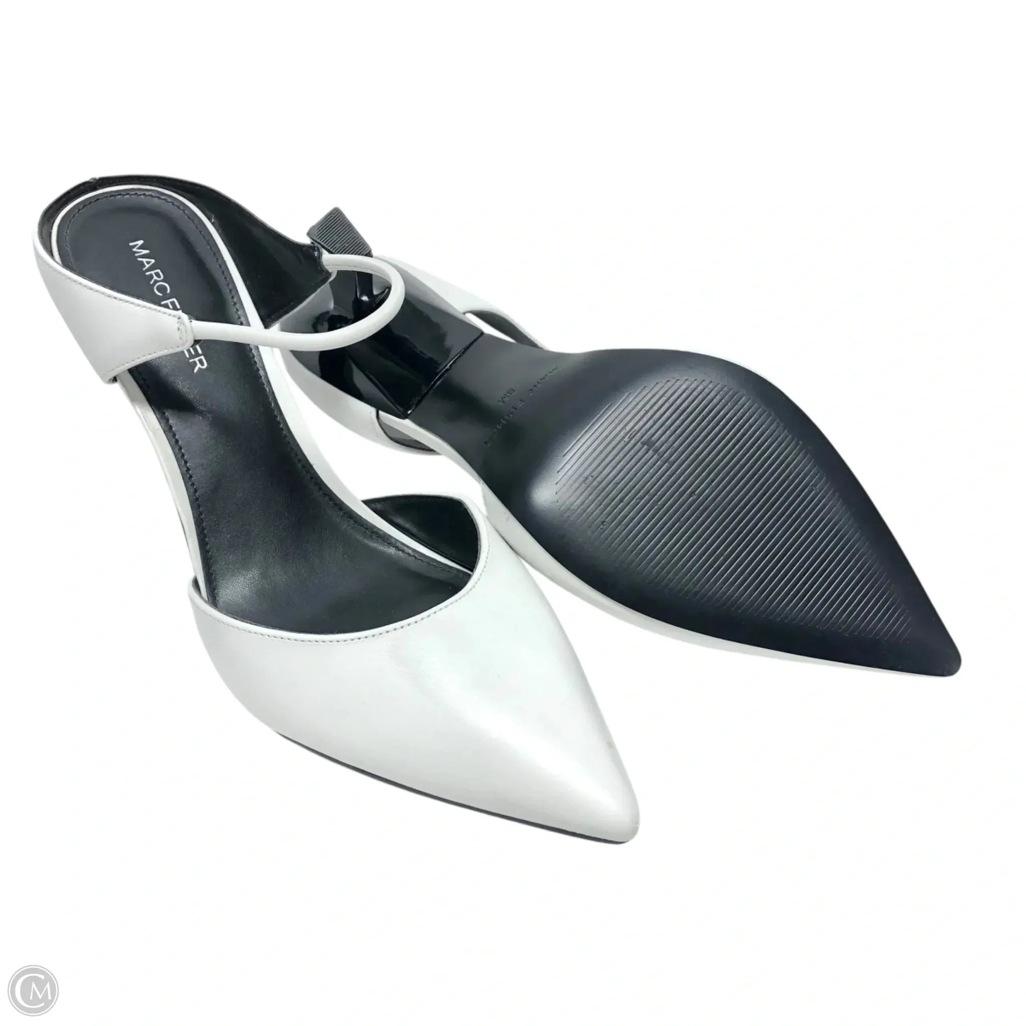 Shoes Heels Kitten By Marc Fisher In White, Size: 9