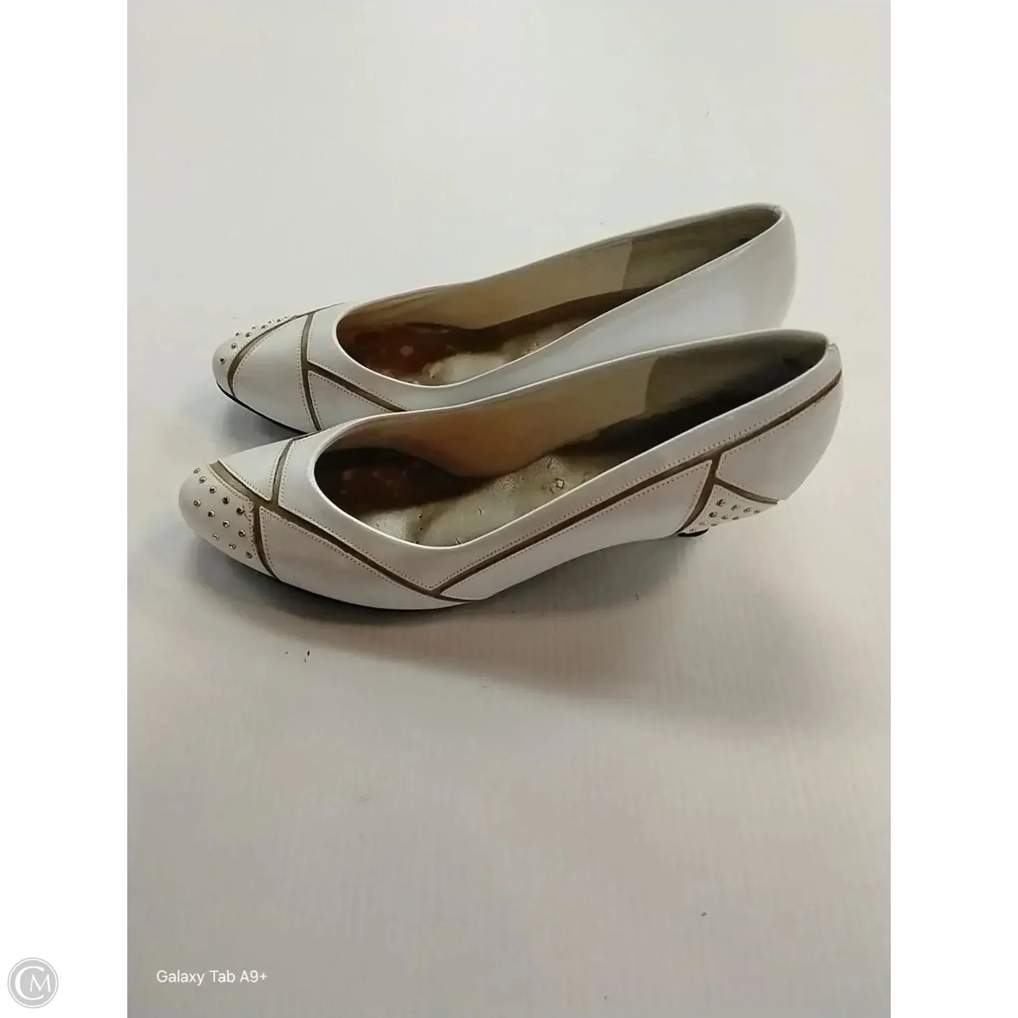 Shoes Heels Wedge By Cmc In White, Size: 9