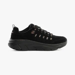 Skechers 150106/BKRG D'LUX WALKER 2.0-GOLDEN STEP Womens Trainers Black/Rosegold