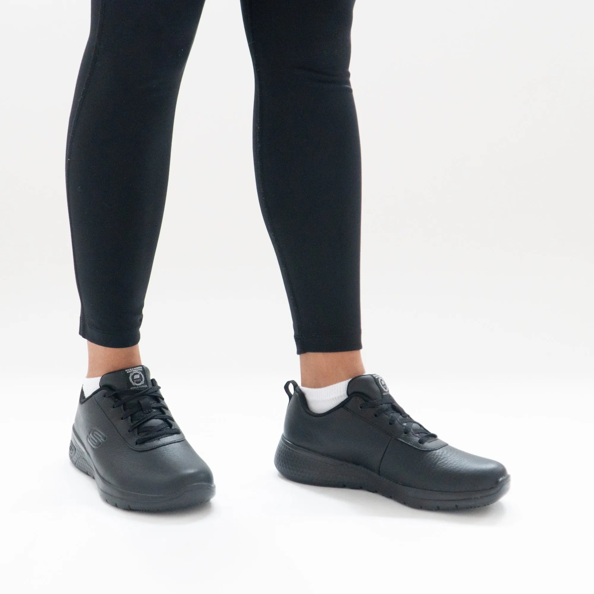 Skechers Work 108010EC/BLK MARSING GMINA SR Womens Occupational Trainers Black