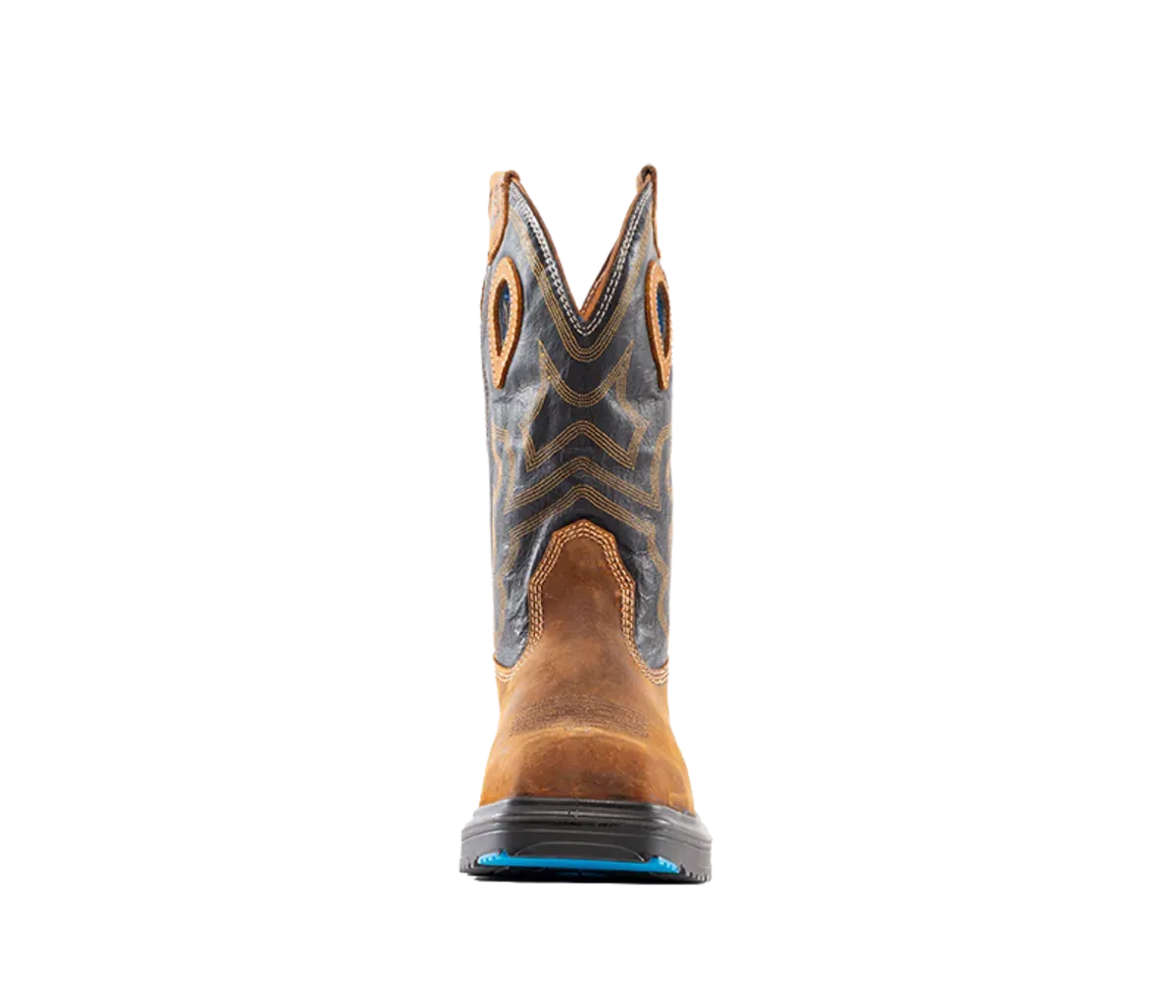 Steel Blue Men's Blue Heeler Square Toe WP Western Work Boot- Brown- 813945