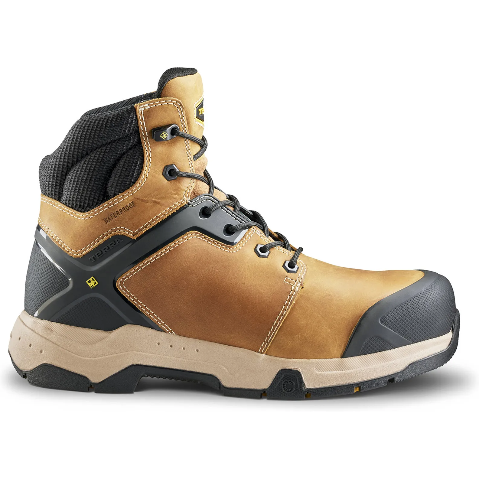 Terra Men's Carbine 6" Composite Toe Waterproof Safety  Work Boot -Wheat- 8395WT