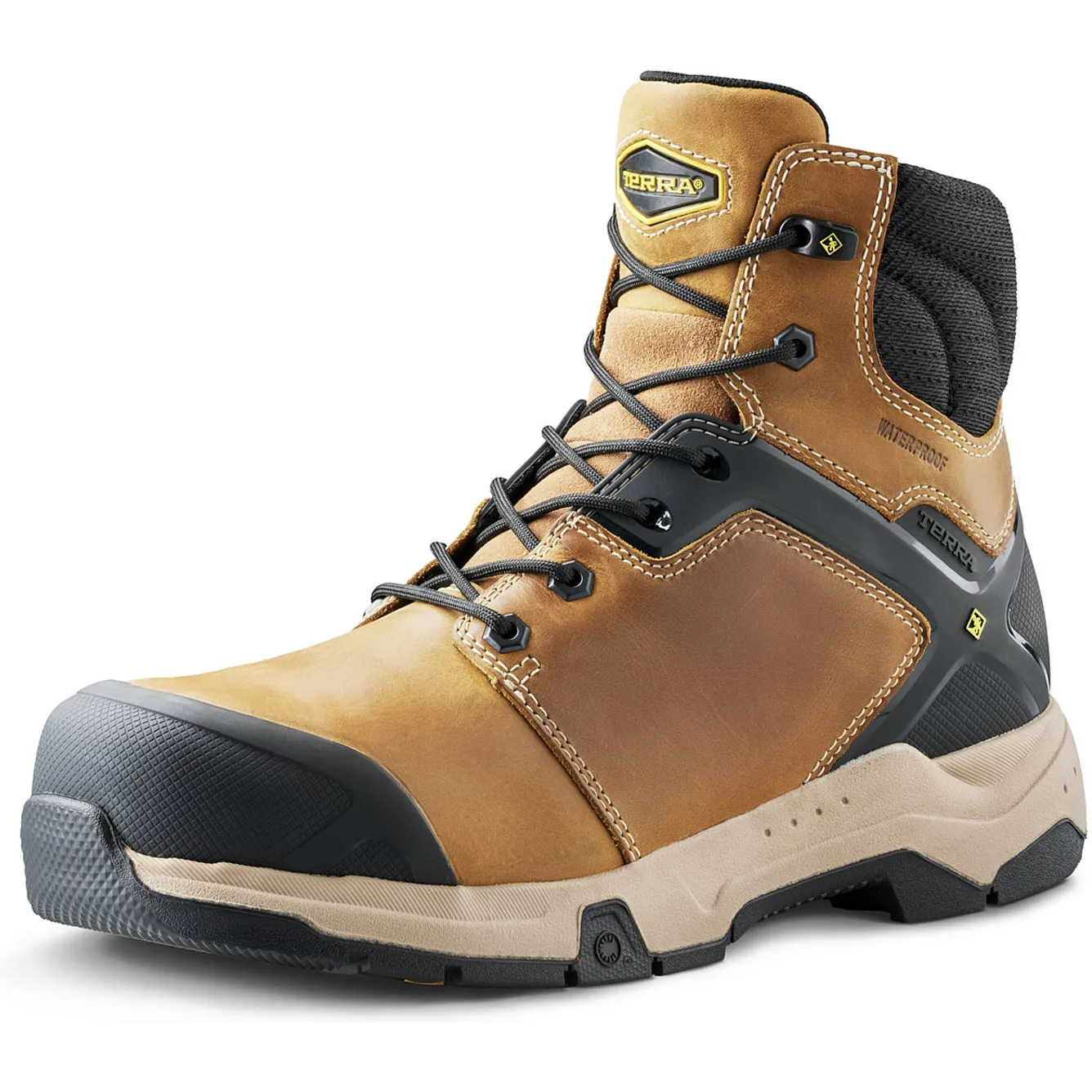 Terra Men's Carbine 6" Composite Toe Waterproof Safety  Work Boot -Wheat- 8395WT