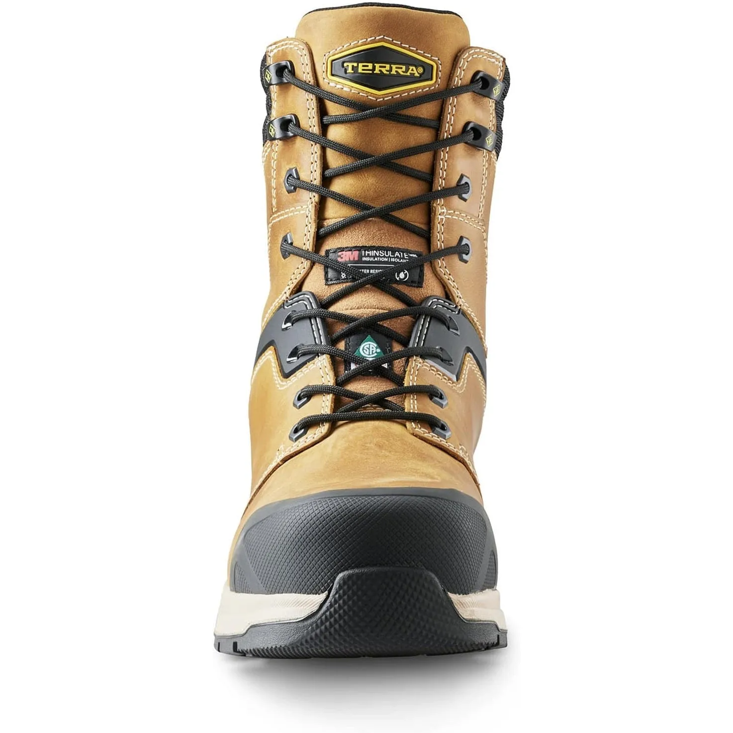 Terra Men's Carbine 8" Composite Toe Waterproof Safety  Work Boot -Wheat- 4TCRWT