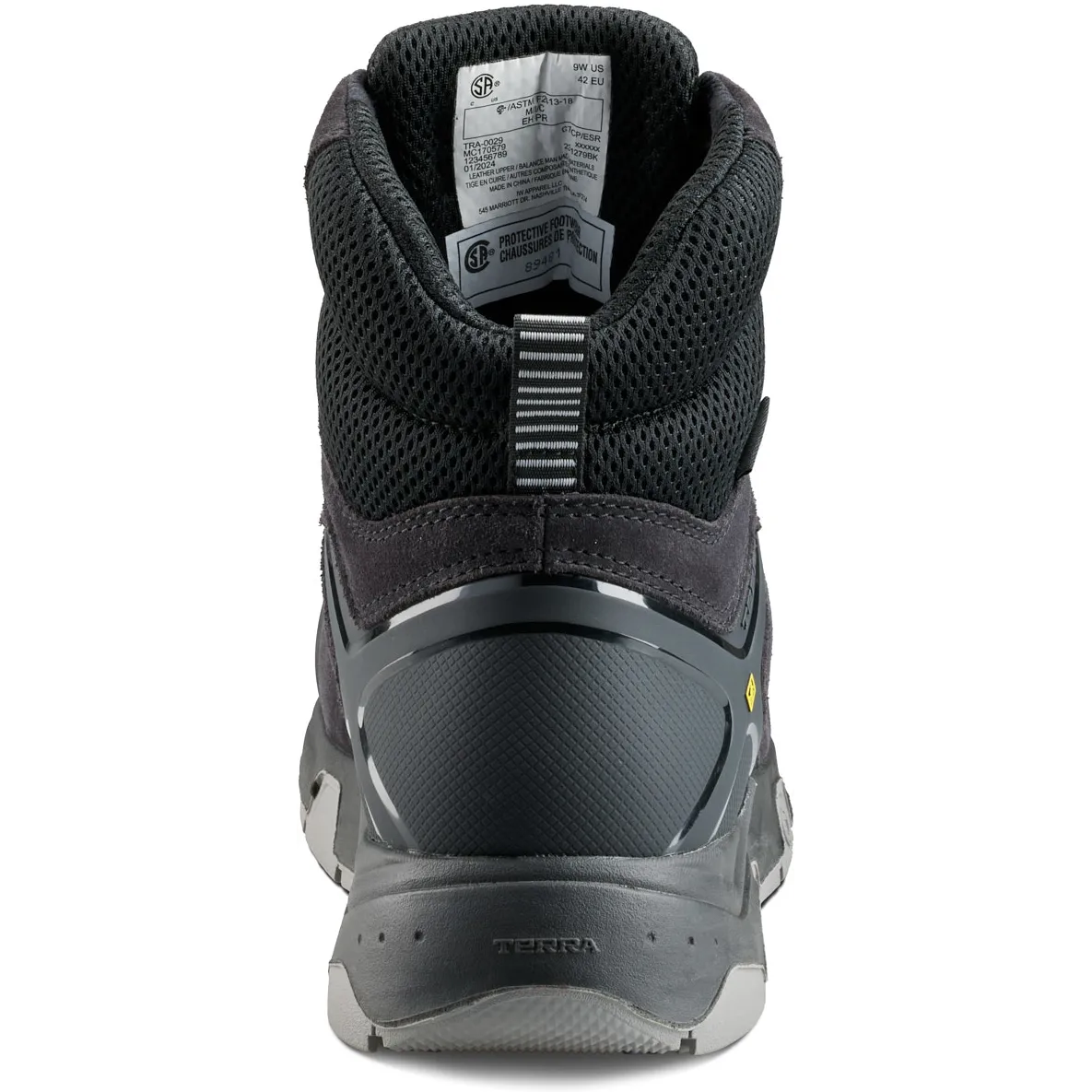 Terra Men's Cobalt 6" Composite Toe Waterproof Safety Work Boot - Black - 1279BK
