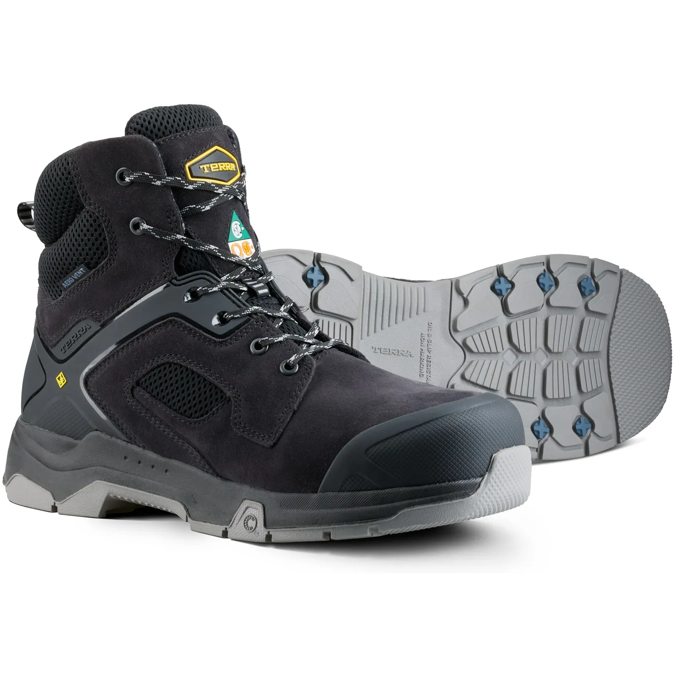 Terra Men's Cobalt 6" Composite Toe Waterproof Safety Work Boot - Black - 1279BK