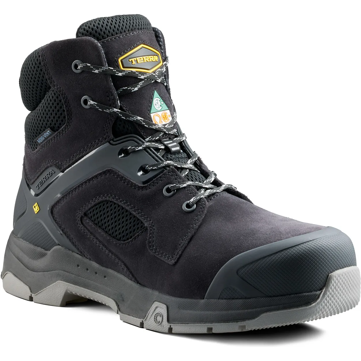 Terra Men's Cobalt 6" Composite Toe Waterproof Safety Work Boot - Black - 1279BK