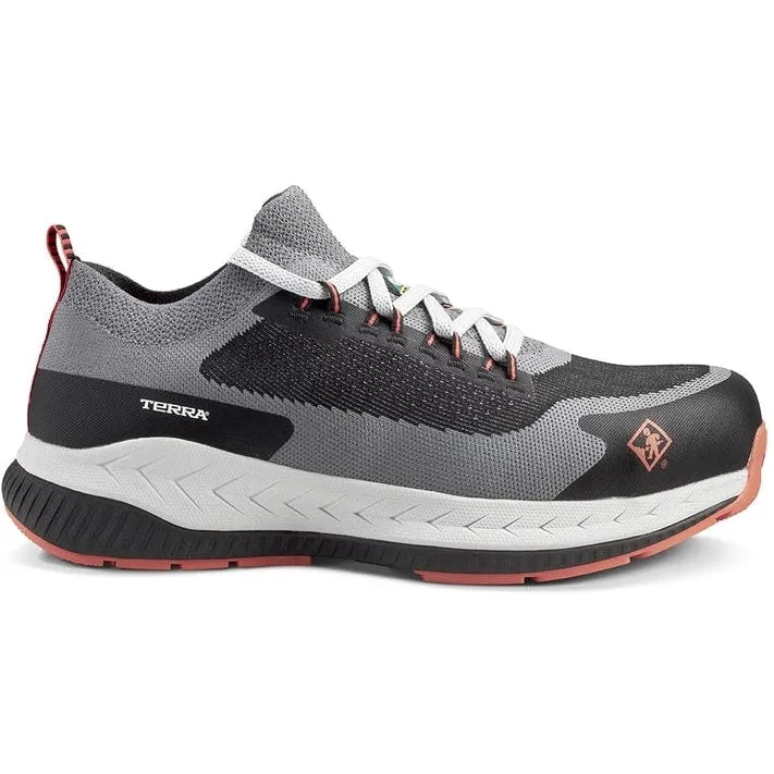 Terra Men's Eclipse Composite Toe Slip Resistant Athletic Work Shoe -Black- 4T8MBR