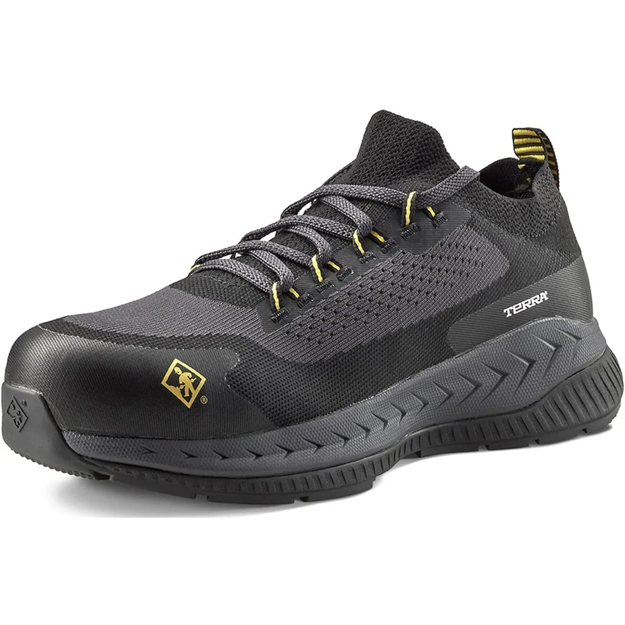 Terra Men's Eclipse Composite Toe Slip Resistant Athletic Work Shoe -Black- 4T8NBY
