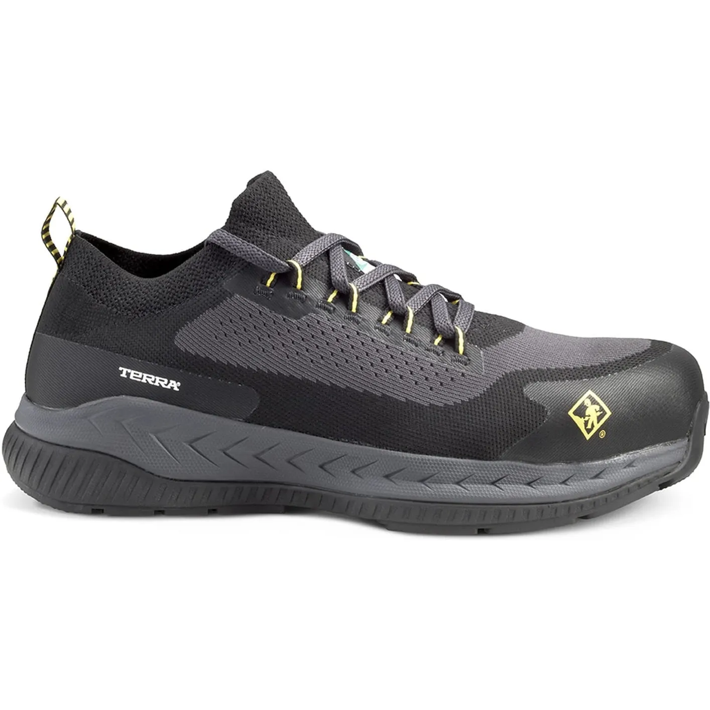 Terra Men's Eclipse Composite Toe Slip Resistant Athletic Work Shoe -Black- 4T8NBY