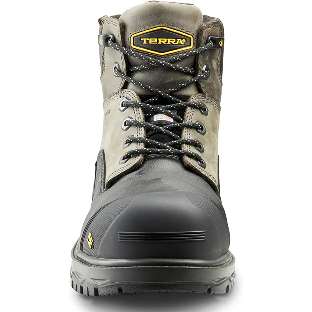Terra Men's Gantry 6" Nano Composite Toe Waterproof Work Boot -Gray- 4T8VGY