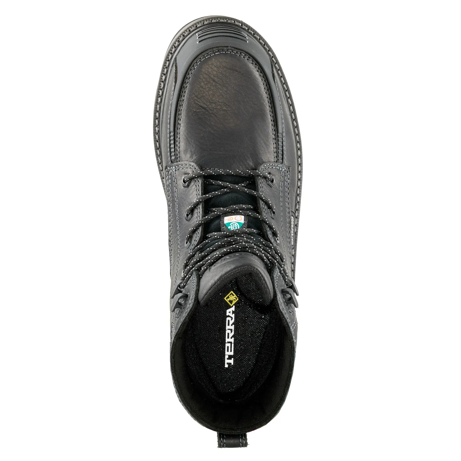 Terra Men's Ironstone 6" Composite Toe Waterproof Safety Work Boot- Black- 839GBK