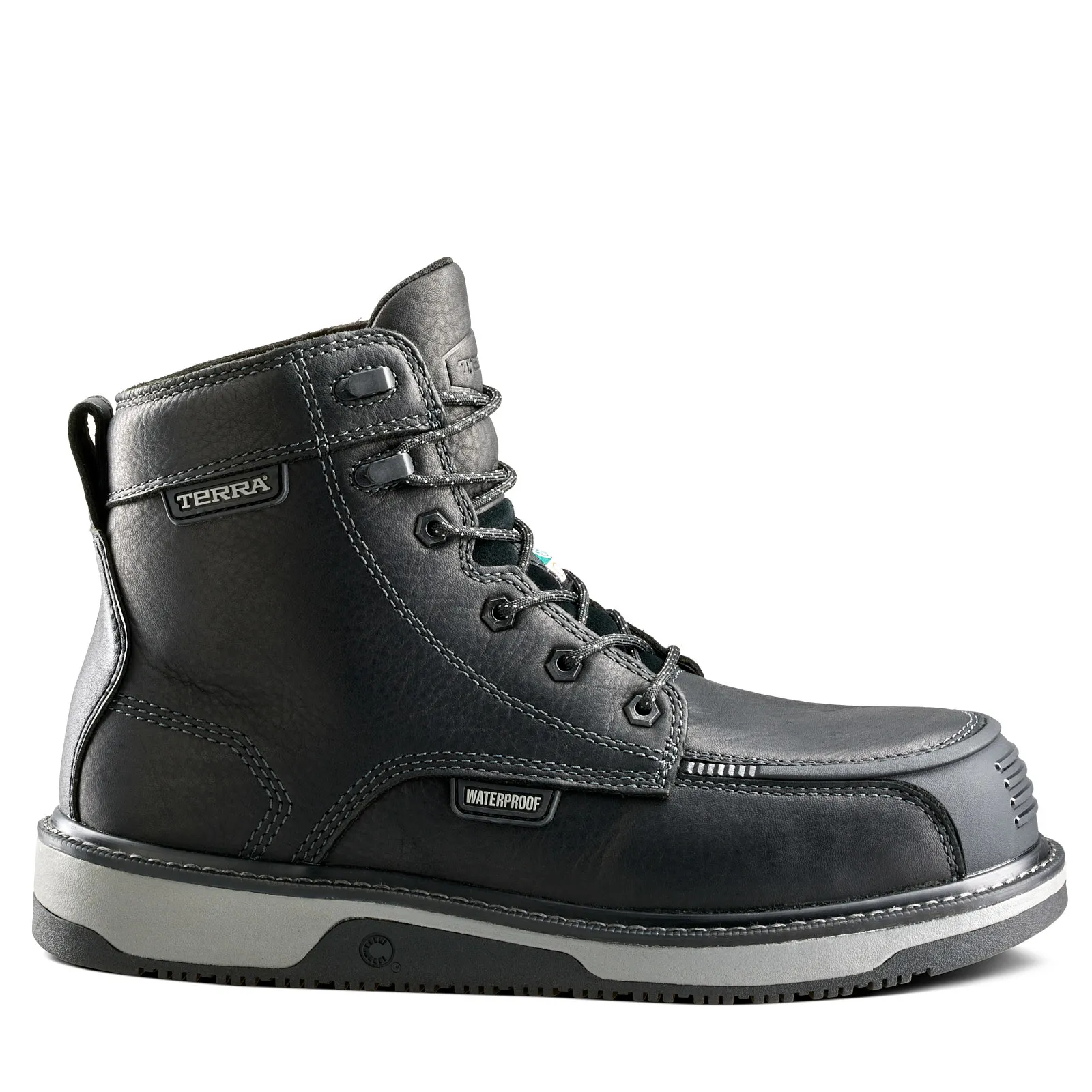 Terra Men's Ironstone 6" Composite Toe Waterproof Safety Work Boot- Black- 839GBK