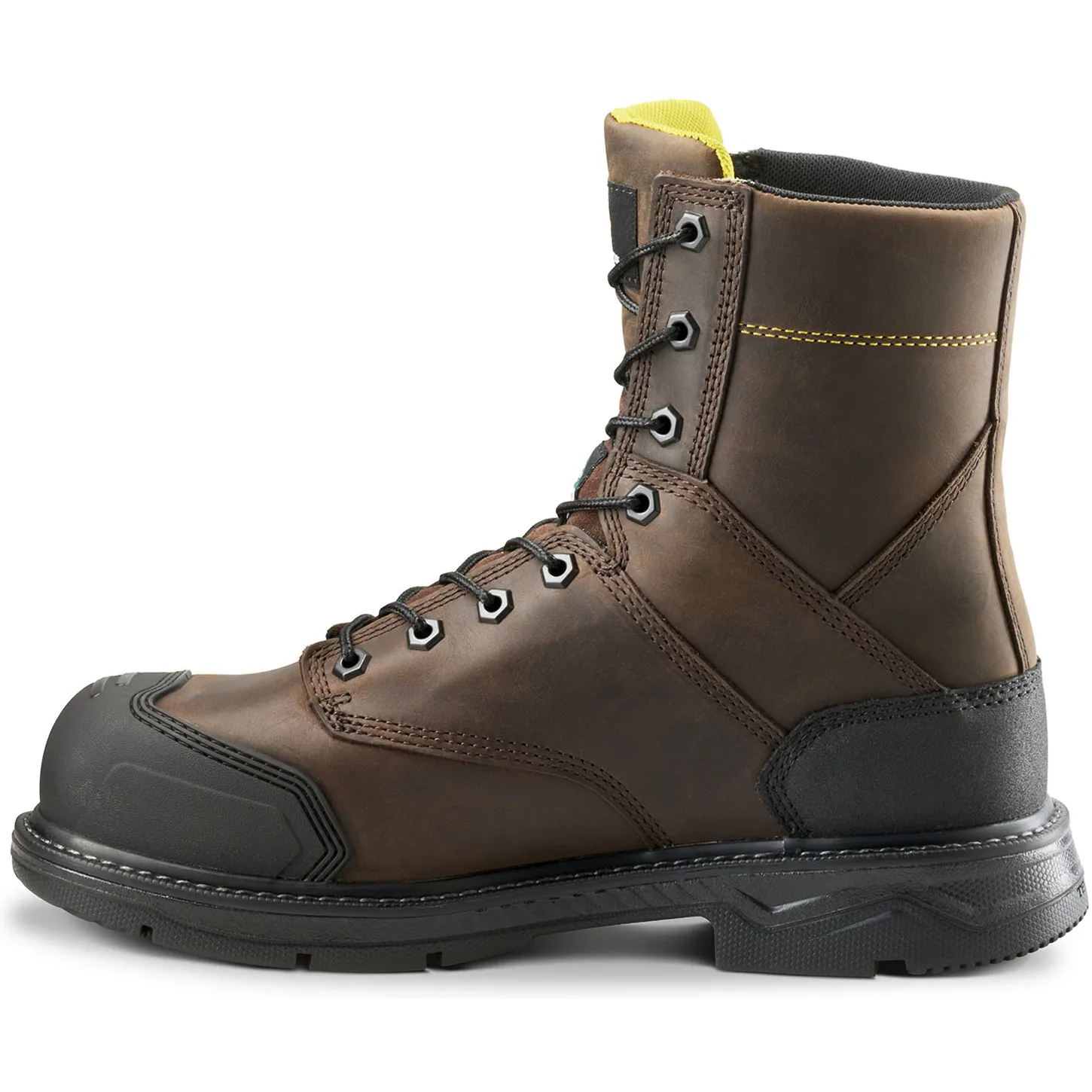 Terra Men's Patton 8" Alloy Toe Waterproof Met Guard Work Boot- Brown- 839KDB