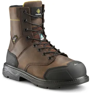 Terra Men's Patton 8" Alloy Toe Waterproof Met Guard Work Boot- Brown- 839KDB