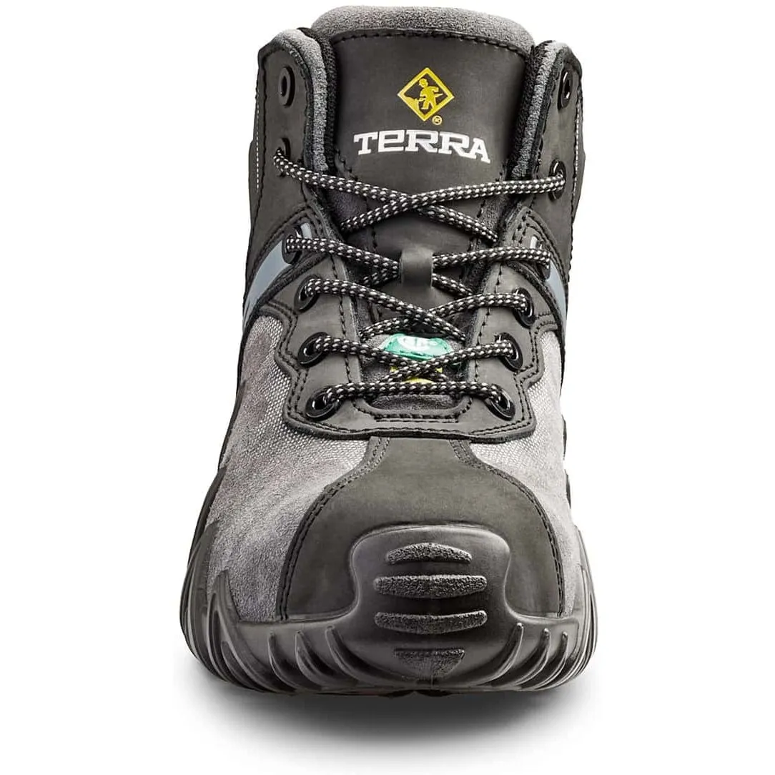 Terra Men's Venom Mid Composite Toe Waterproof Safety Work Shoe -Black- R8285B