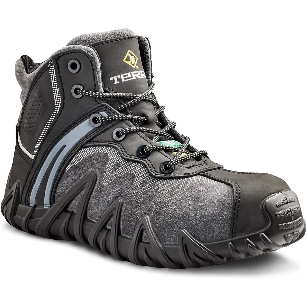 Terra Men's Venom Mid Composite Toe Waterproof Safety Work Shoe -Black- R8285B