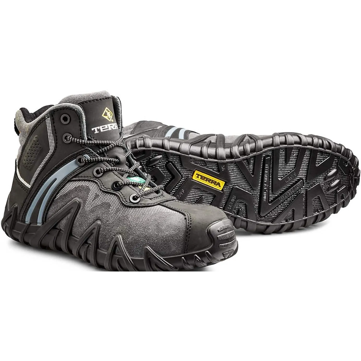 Terra Men's Venom Mid Composite Toe Waterproof Safety Work Shoe -Black- R8285B