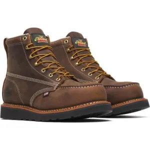 Thorogood Men's American Heritage 6" Steel Toe Wedge Work Boot - Brown - 804-4135