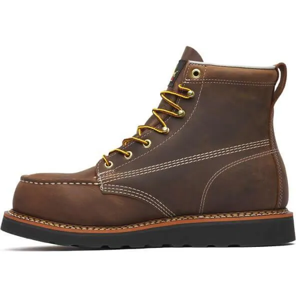 Thorogood Men's American Heritage 6" Steel Toe Wedge Work Boot - Brown - 804-4135
