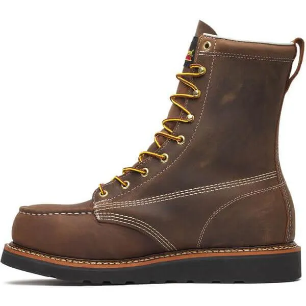 Thorogood Men's American Heritage 8" Steel Toe Wedge Work Boot - Brown - 804-4235